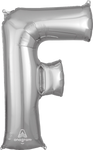 Silver Letter F 34″ Balloon