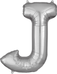 Silver Letter J 34″ Balloon