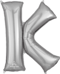 Silver Letter K 34″ Balloon