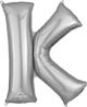 Silver Letter K 34″ Balloon