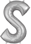 Silver Letter S 34″ Balloon