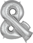 Silver Ampersand & And Symbol 34″ Balloon