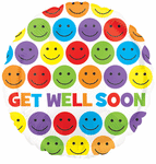 Bright Smiles Get Well Soon 2 Sided 18" Balloon