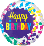 Happy Birthday Splatters 21" Balloon