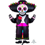 Day Of The Dead Skeleton - Packaged 34" Foil Balloon