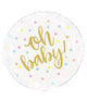 Oh Baby Gold Baby Shower 18" Balloon
