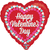 Happy Valentine's Day Heart Border 17" Balloon