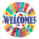 Welcome Dots and Stripes 17" Balloon