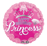 Princess Crown/Gem Happy Birthday 17" Balloon