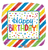 Happy Birthday Square/Stripes/Dots 17" Balloon