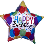 Happy Birthday! Balloon Bash Holographic Star 28" Balloon