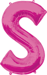 35" Anagram Letter S Pink