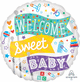 Welcome Sweet Baby Flags 17" Balloon