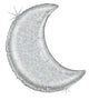 Silver Glitter Moon 42" Balloon