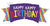 Rainbow Banner Birthday 46" Balloon