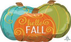 Hello Fall Pumpkins 29" Balloon