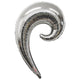 Kurly Wave - Silver 36" Foil