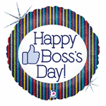 Thumbs Up Happy Boss's Day 18" Holographic Balloon