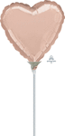 Rose Gold Heart 9" Air-fill Balloon (requires heat sealing)