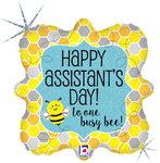 Busy Bee Assistant Holographic 18" Balloon