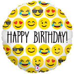 Emoji Birthday 18" Foil Balloon