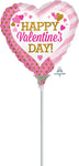 Happy Valentine's Day Pink and Gold 4" Air-fill Balloon (requires heat sealing)