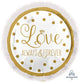 Love Always & Forever Sparkling Gold Wedding 32" Doo-Dads Balloon