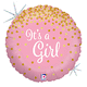 Glitter It's a Girl Holographic 18" Balloon