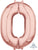 Rose Gold Number 0 26" Balloon