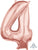 Number 4 Rose Gold 26" Balloon