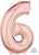 Number 6 Rose Gold 26" Balloon