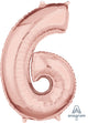 Number 6 Rose Gold 26" Balloon