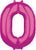 Pink Number 0 26" Balloon