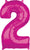 26" Number 2 Pink