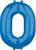 Blue Number 0 26" Balloon