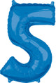 Blue Number 5 26" Balloon