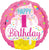 1st Birthday Girl 18" Balloon
