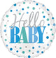 Hello Baby Dots Blue 18" Balloon