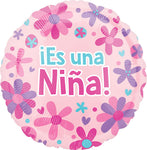 Es Una Nina Flowers 18" Balloon