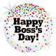 Happy Boss's Day! Confetti 18" Holographic Balloon