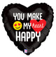 Emoji Happy Heart 18" Balloon