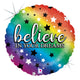 Rainbow Believe Holographic 18" Balloon