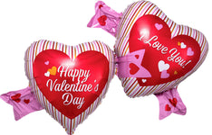 Happy Valentine's Day Double Hearts 38" Balloon