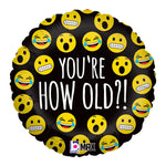 Emoji How Old 18" Balloon