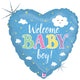 Welcome Baby Boy Holographic 18" Balloon