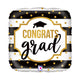 Black and White Stripe Grad 18" Balloon