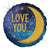 Love You ... To The Moon And Back 18" Glitter Holographic Balloon