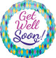 Get Well Colorful Diamonds 18" Balloon