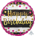 Pink & Gold Milestone Birthday Holographic 18" Balloon