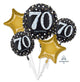70 Years Old Sparkling Birthday Balloon Bouquet